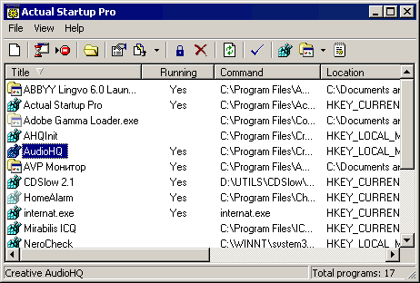 Actual Startup Pro Screenshot